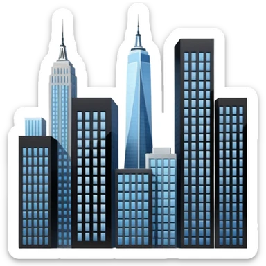 new york city buildings sticker