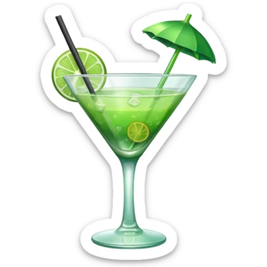 green coctail sticker