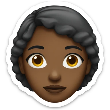 black girl super sad sticker