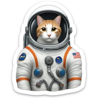 cosmonaut-cat sticker