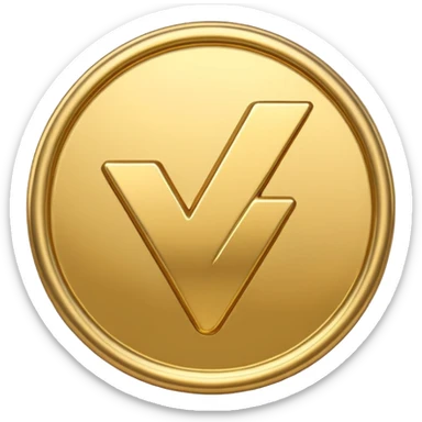 Gold Verified checkmark for social media sticker