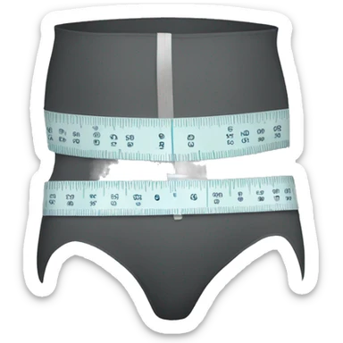 Waist measure sticker