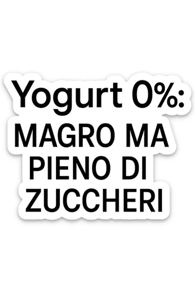 Yogurt 0%: magro ma pieno di zuccheri sticker