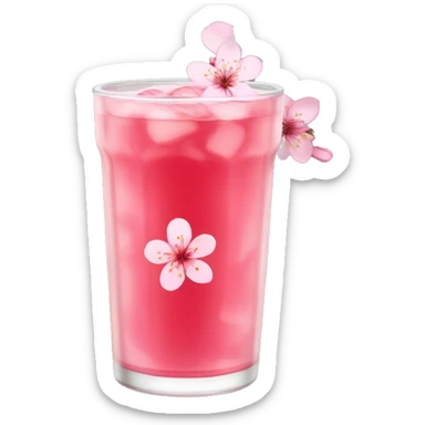 Cherry Blossom ice tea sticker