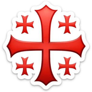 the red cross of the knights templar sticker