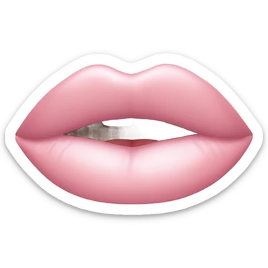 Light pink lipstick kiss sticker