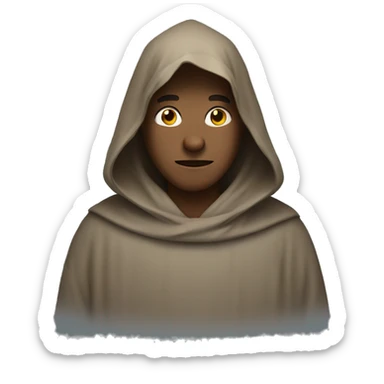 Mysterious Monk under Hood sticker
