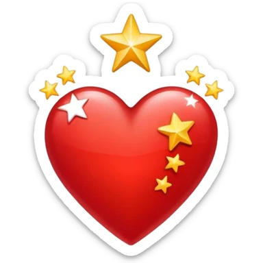 Corazón con estrellitas  sticker