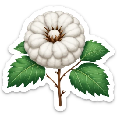 Cotton plant no face sticker