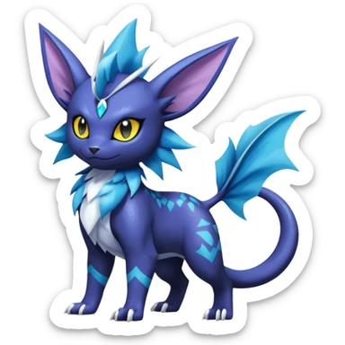 Luxray-Absol-Noibat-Vaporeon-Dewott-fusion sticker