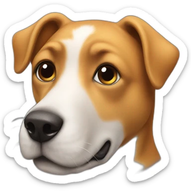 A dog who kissed a car sticker