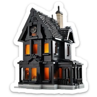 Lego Darth Vader’s seriously dusty disturbing disgusting ghostly haunted horror dream house  sticker