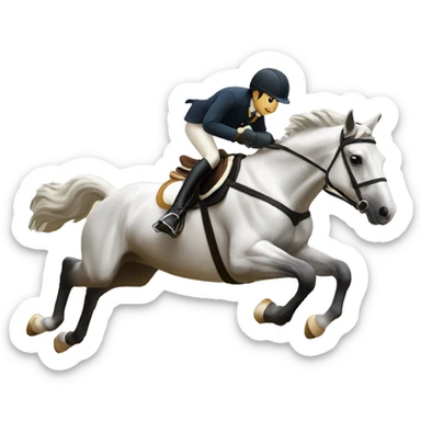 Horse jumping sticker