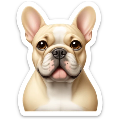 Beige French bulldog sticker
