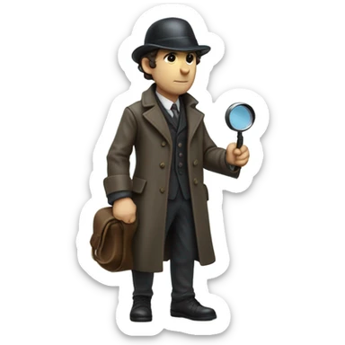 Sherlock homles su una spiaggia  sticker