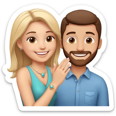 A women who ist proposing to her boyfriend  sticker