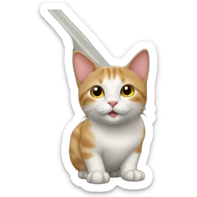 Cat go up on a stairs sticker