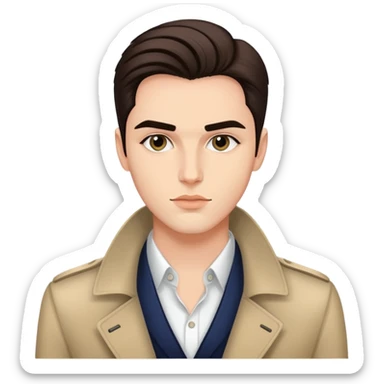 Alex Consani fashion model with stylish appearance and distinctive features sticker