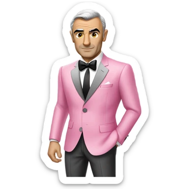 Sean Connery james bond in pink suit sticker