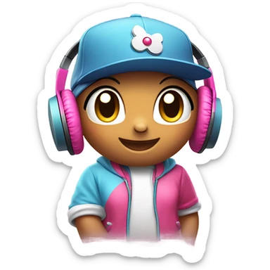 hello kitty rap sticker