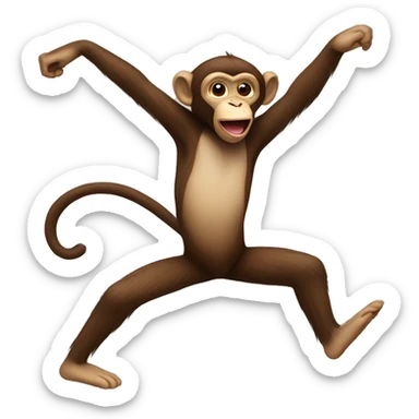 Dancing monkey sticker