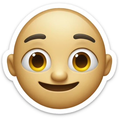 squinting sneaky face sticker