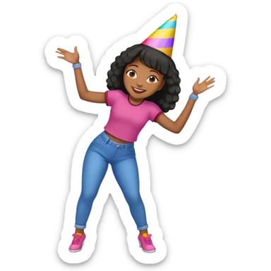 Twerking happy birthday black girl  sticker