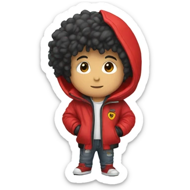 akira in red jacket sticker