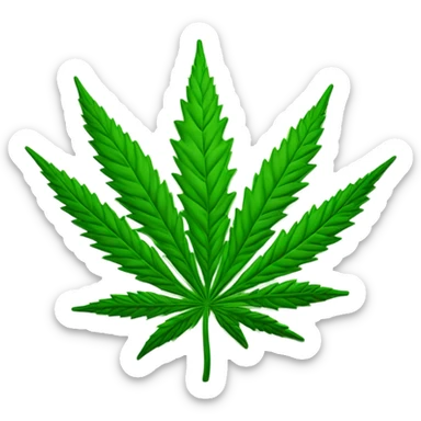 weed leaf sticker