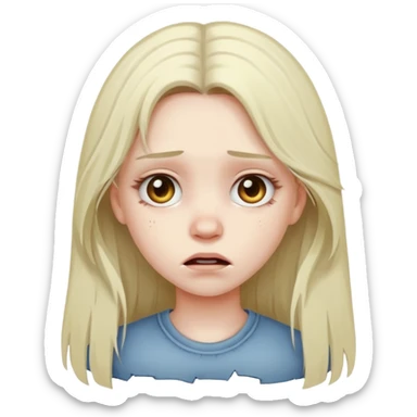 A girl choking herself sticker