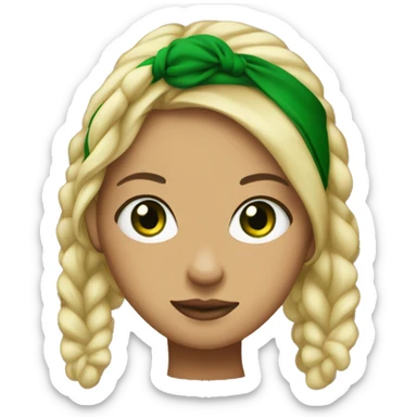  chicana with green eyes and blond pigtails and bandana sticker