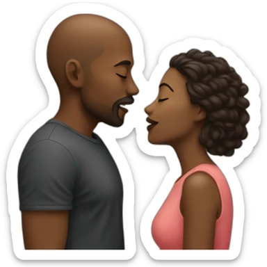 couple who kiss sticker