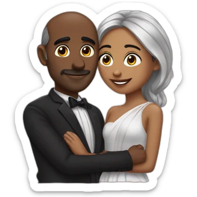 Zemmour et un noir amoureux sticker