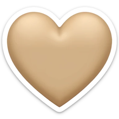 Coração beje sticker