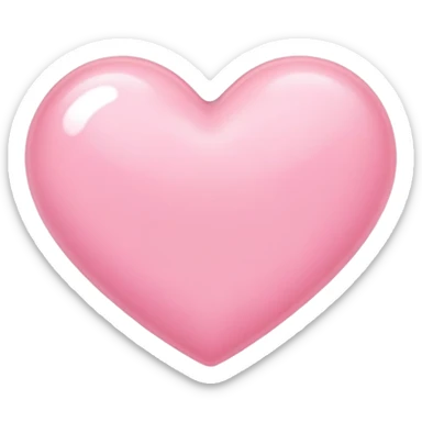 light pink heart sticker