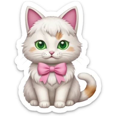 ℂ𝕒𝕥 𝕨𝕚𝕥𝕙 𝕒 𝕡𝕚𝕟𝕜 𝕓𝕠𝕨 𝕤𝕚𝕥𝕥𝕚𝕟𝕘 𝕕𝕠𝕨𝕟 sticker