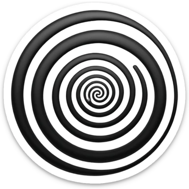 Make a hypnosis black and white spiral sticker