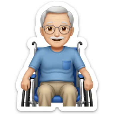 grandpa on wheelchair sticker