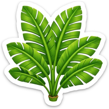 only a single banana leaf not the tree sticker