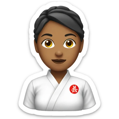 woman in karate uniform sticker