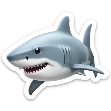 Shark with wig sticker