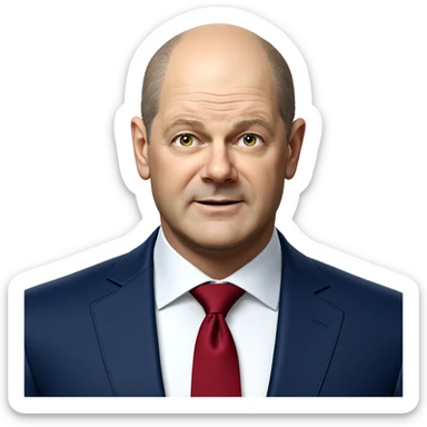 bald man in formal attire sticker