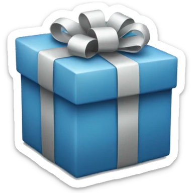 Blue-grey-Christmas-present  sticker