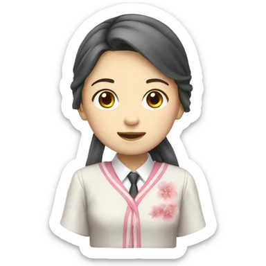 japanese school girl sticker