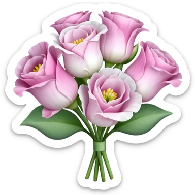 bouquet of realistic eustoma 15 sticker