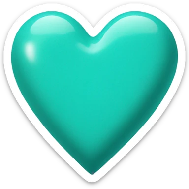 Turquoise heart  sticker