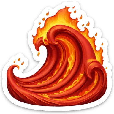 red lava wave sticker