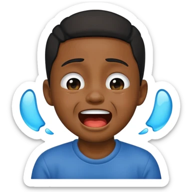 Black boy crying laughing  sticker