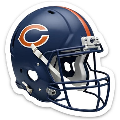 The Washington commanders football helmet and the Chicago Bears football helmet facing each other sticker