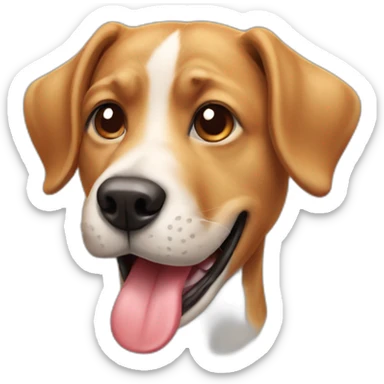 Dog with tounge out sticker